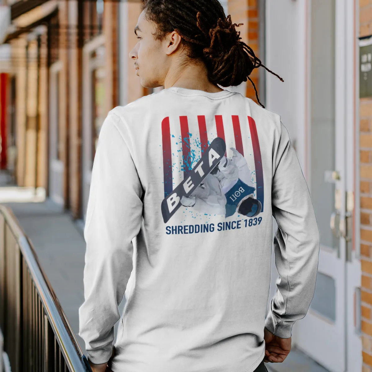 New! Limited Edition Beta Comfort Colors Slope Shredder Long Sleeve Tee