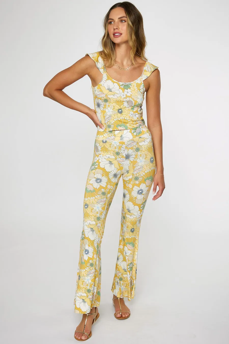 O'Neill Daisy Belle Floral Pants-Mimosa