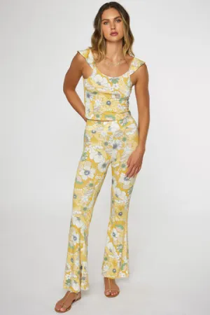O'Neill Daisy Belle Floral Pants-Mimosa