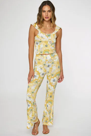 O'Neill Daisy Belle Floral Pants-Mimosa