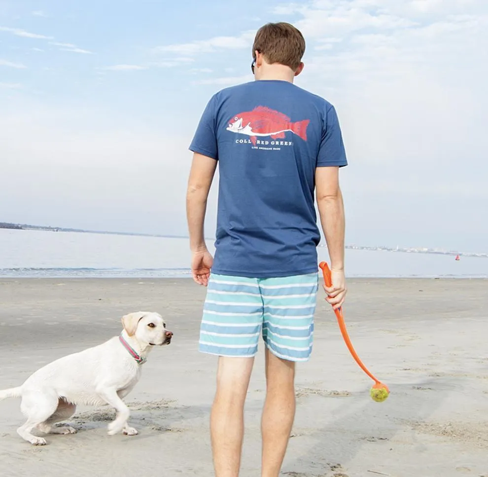 Oysters and Hot Sauce: Short Sleeve T-Shirt - Navy