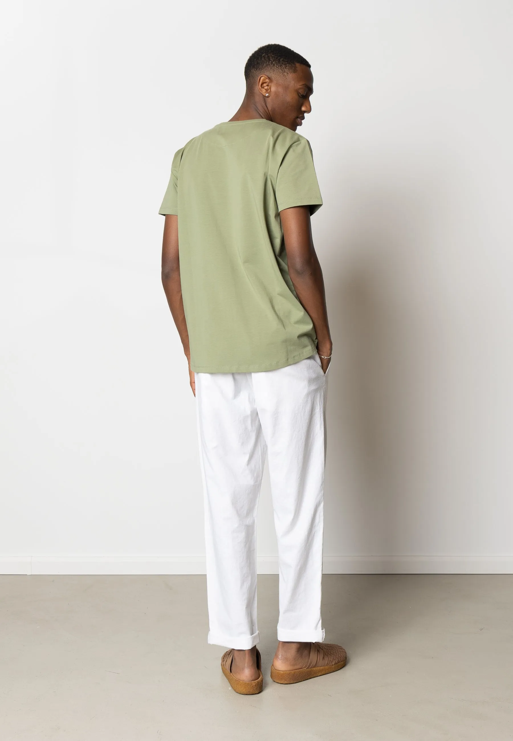 Patrick Organic t-shirt - Støvet Grøn