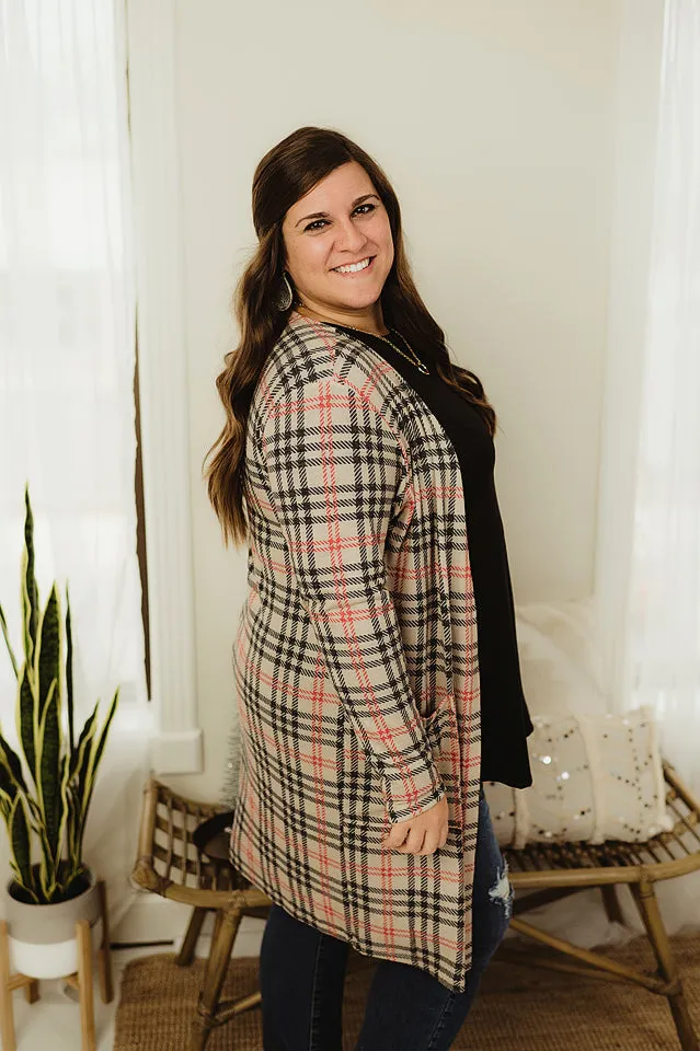 Plaid Duster Cardi