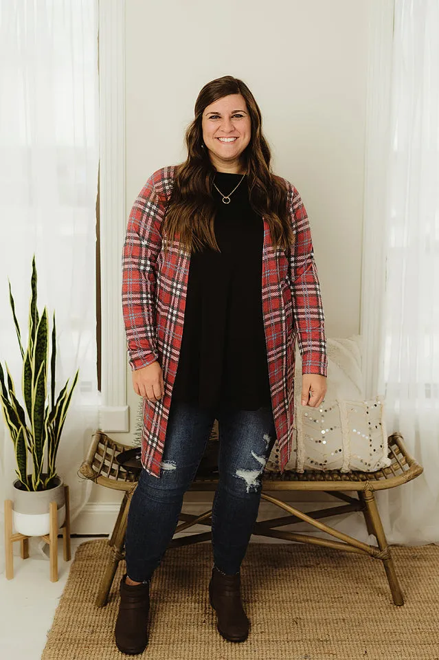 Plaid Duster Cardi