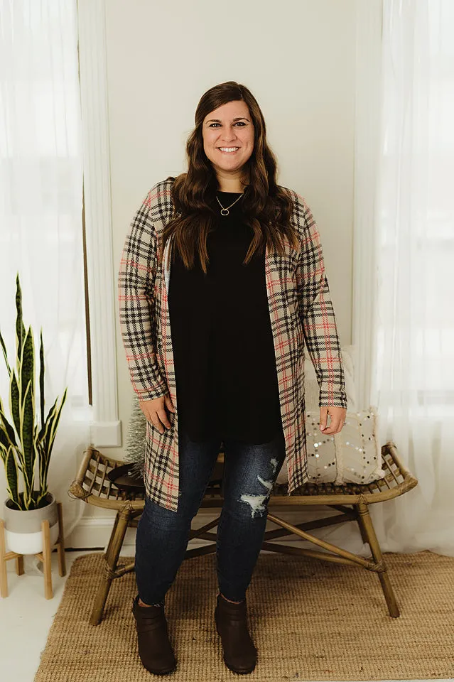Plaid Duster Cardi