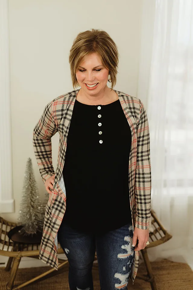 Plaid Duster Cardi
