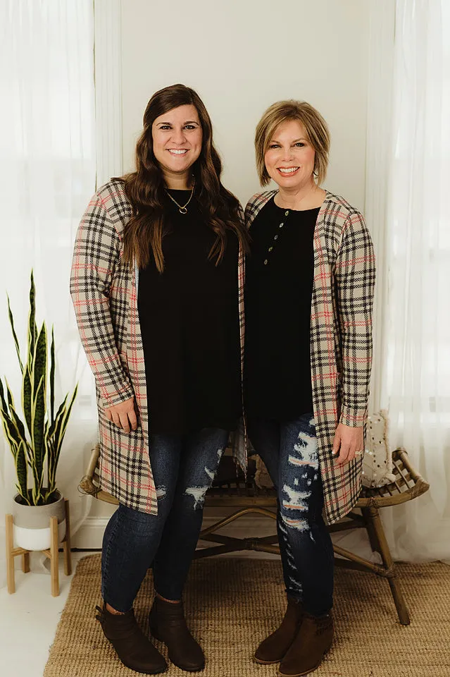 Plaid Duster Cardi