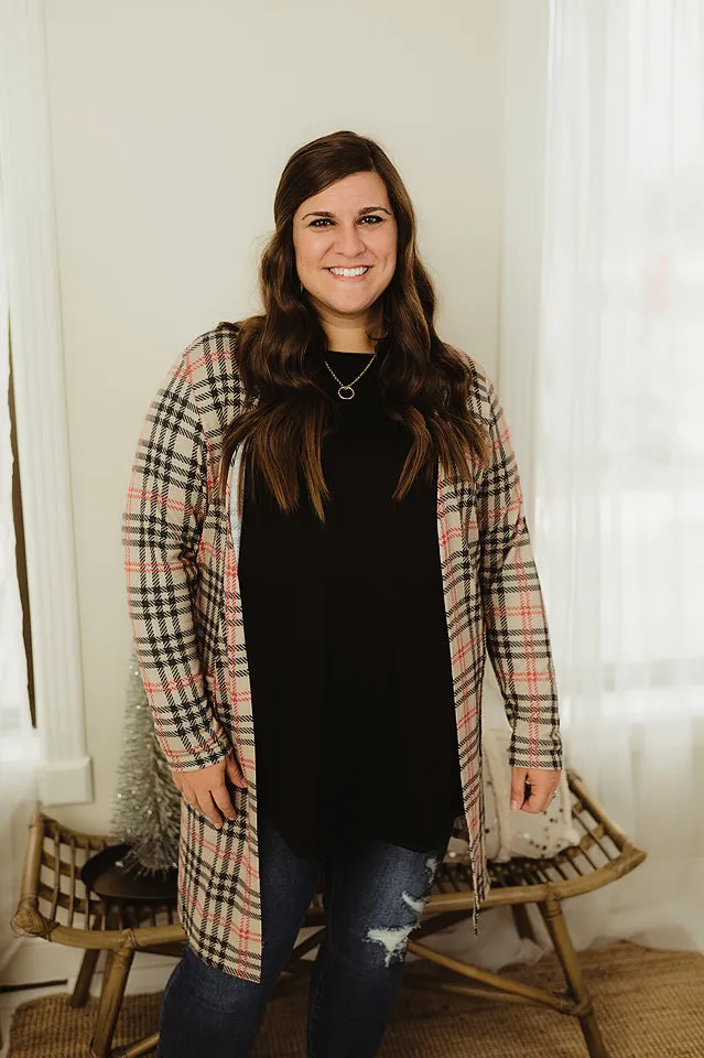 Plaid Duster Cardi