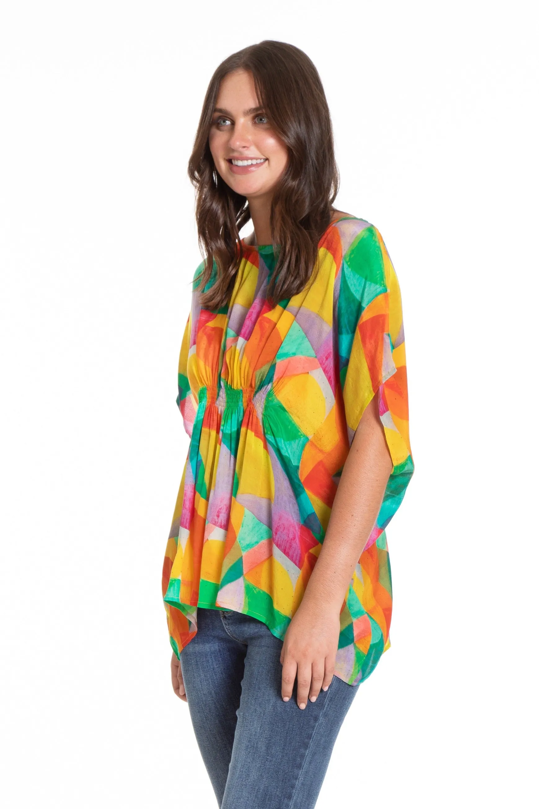 Pullover Poncho Ruching
