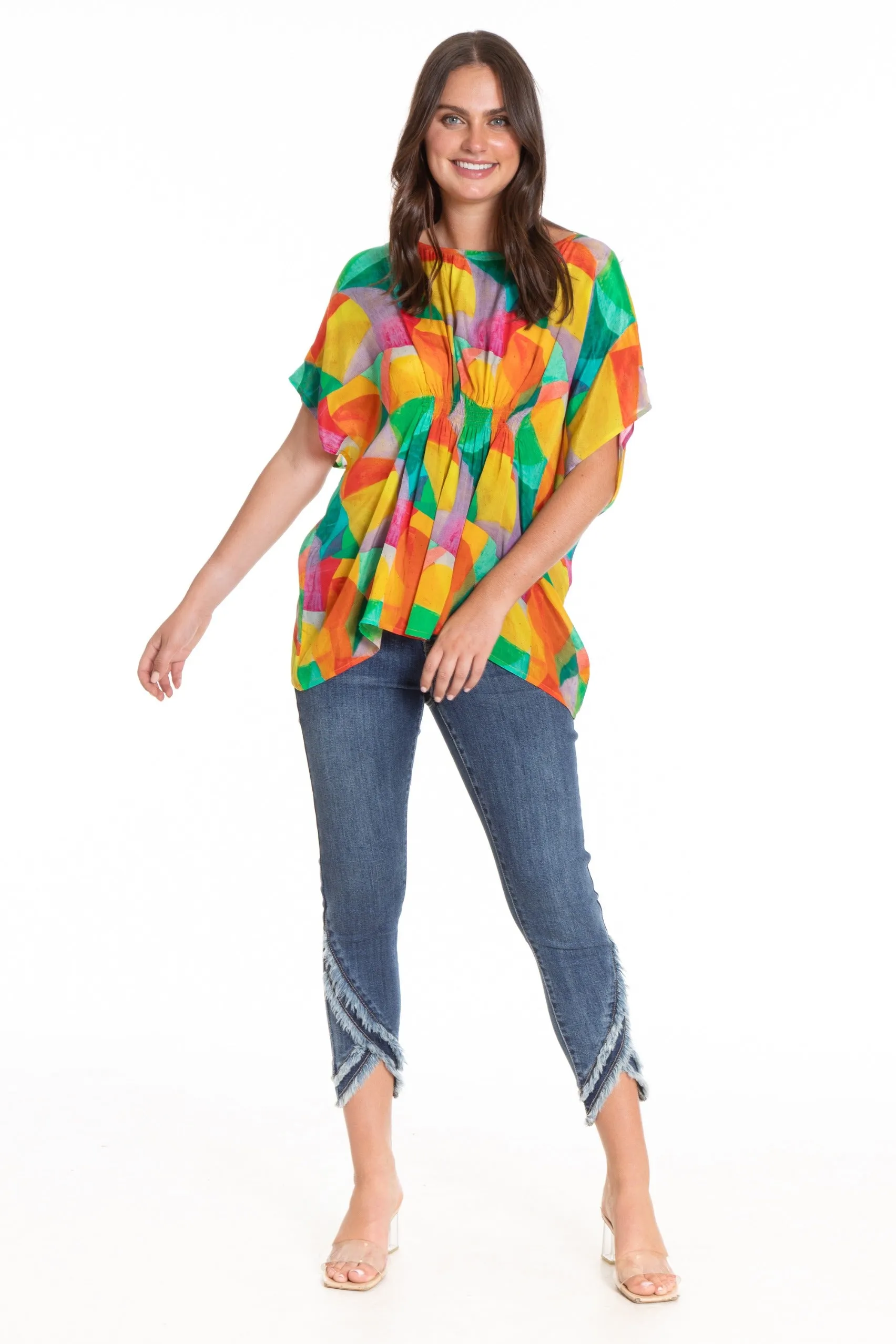Pullover Poncho Ruching