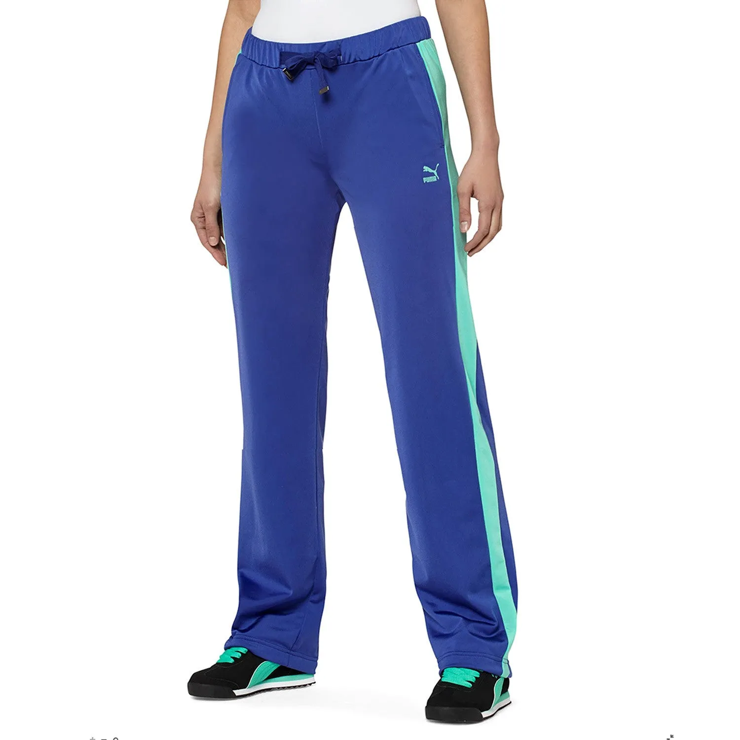 Puma T7 Track Pants - Black/Beetroot - Womens