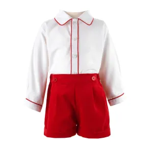 Red Cord Short & Shirt Set