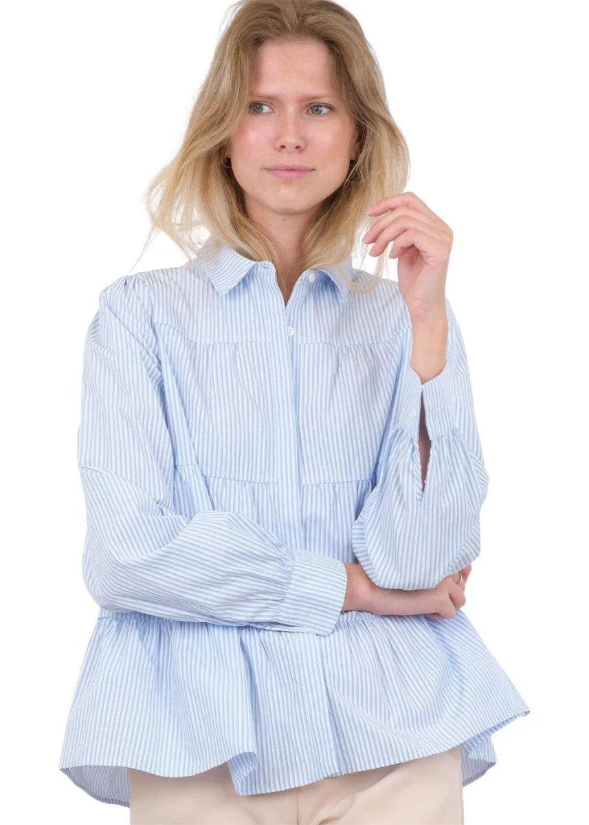 Rica Stripe Shirt - Light Blue