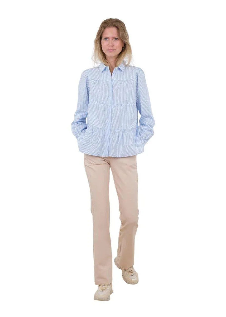 Rica Stripe Shirt - Light Blue