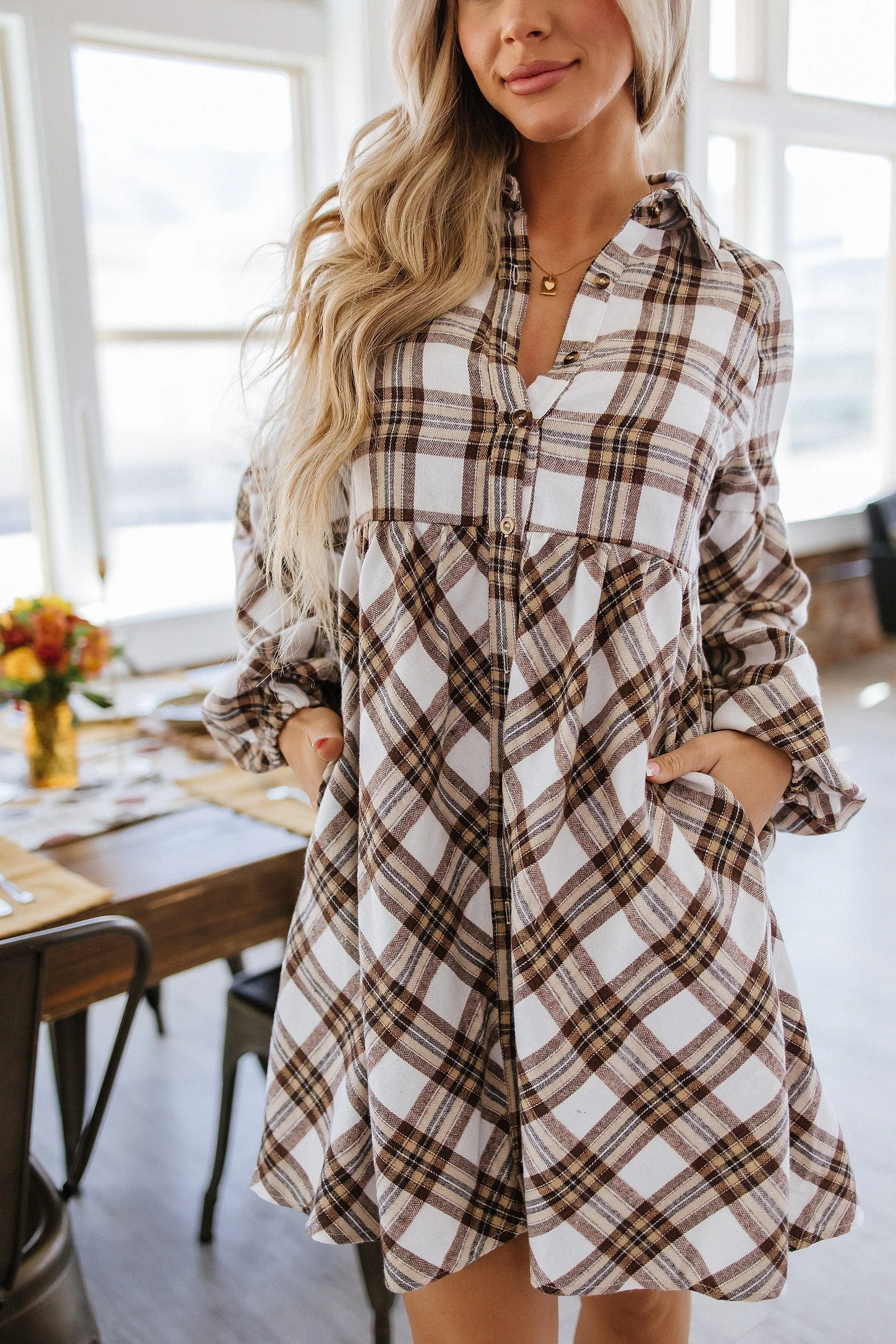 SALE - Bradley Plaid Shirt Dress