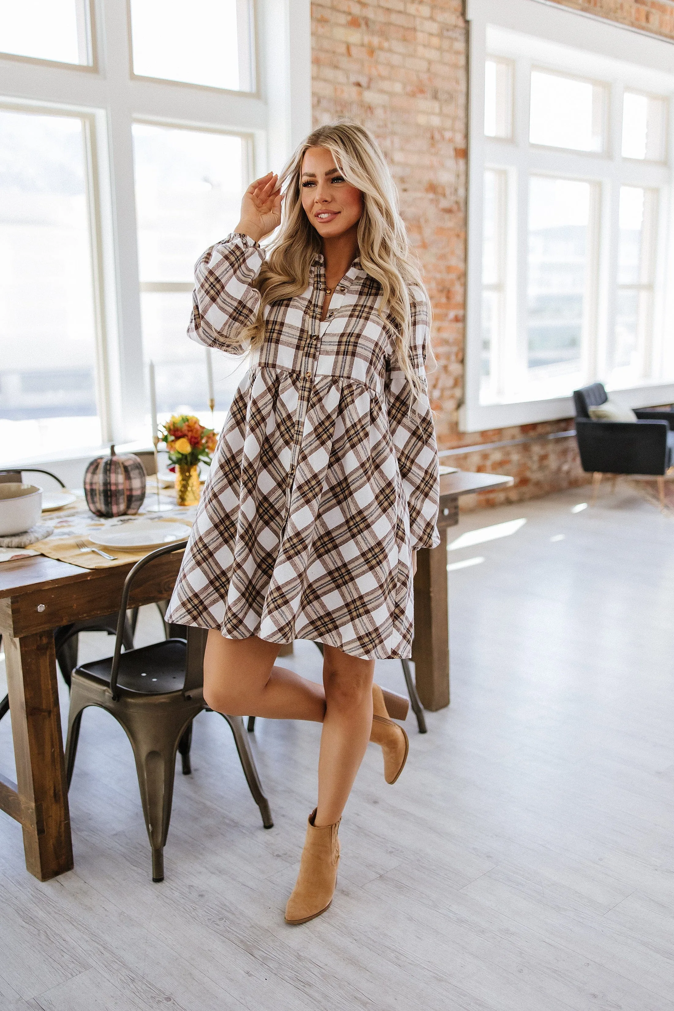 SALE - Bradley Plaid Shirt Dress