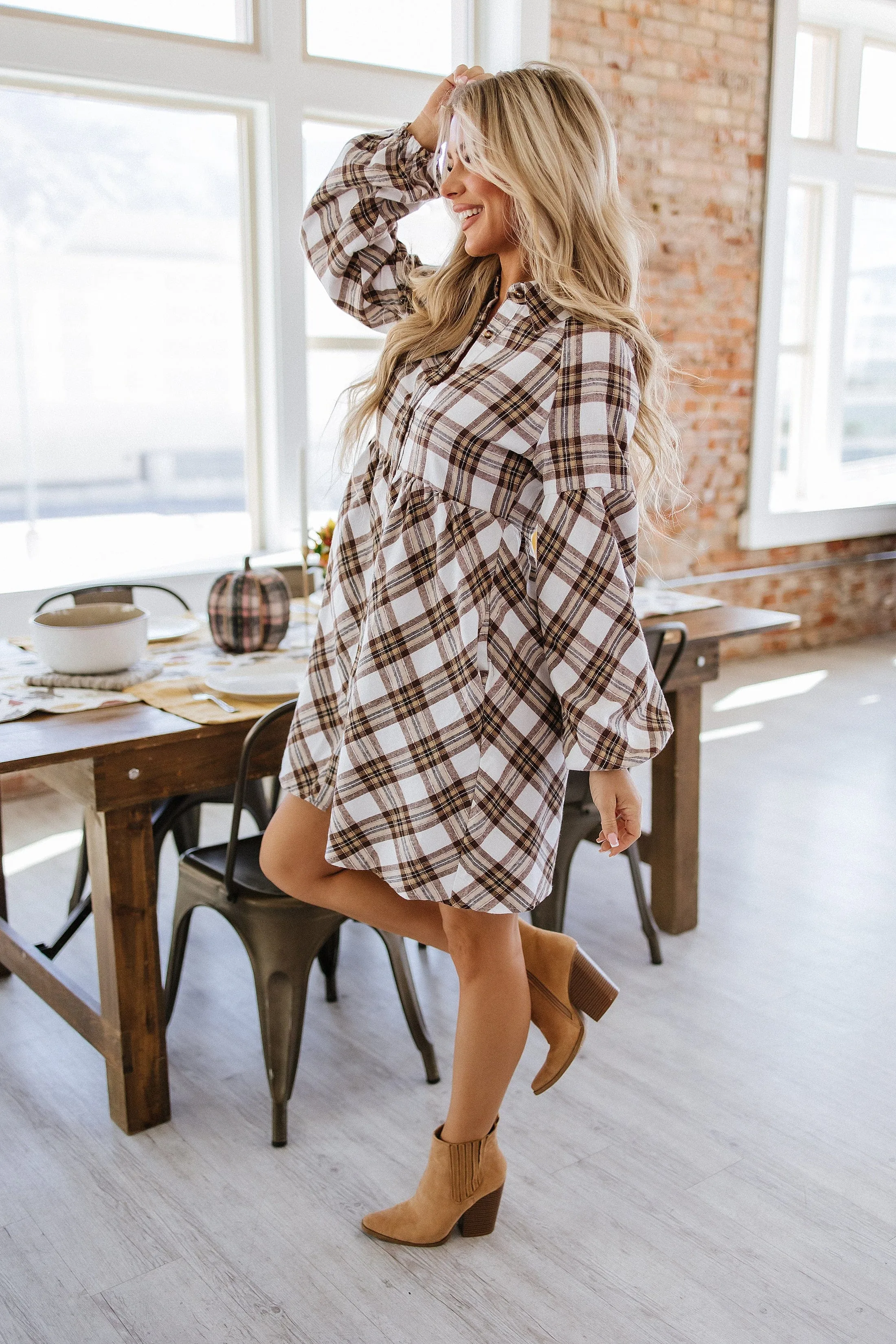 SALE - Bradley Plaid Shirt Dress