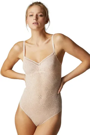 Simone Perele Comete Bodysuit, Rose Sand (12S510)