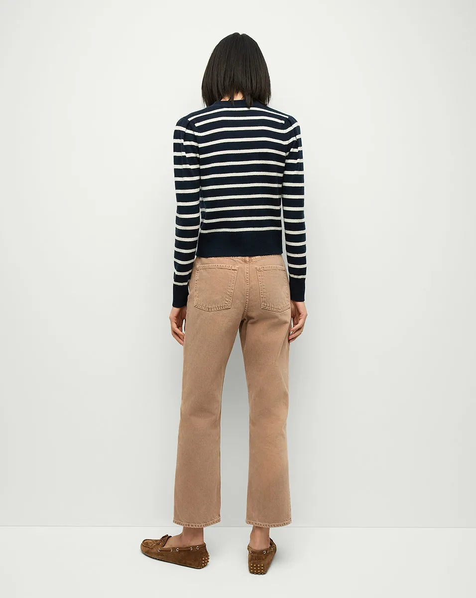 Solene Striped Cashmere Cardigan