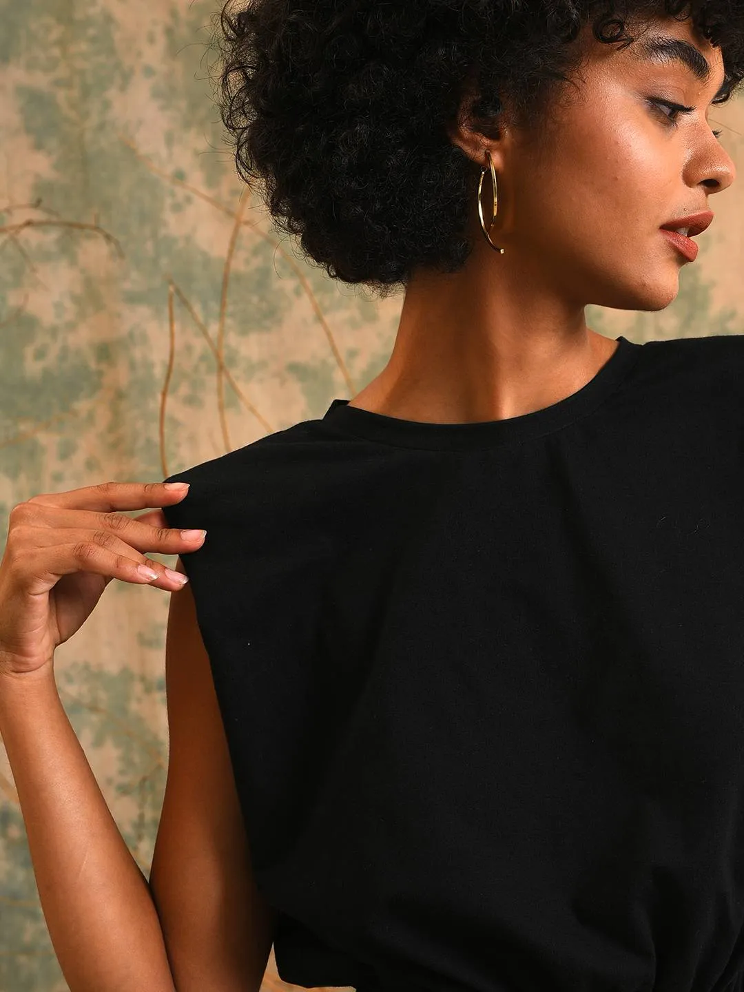 Solid Stylish Casual Crop Top