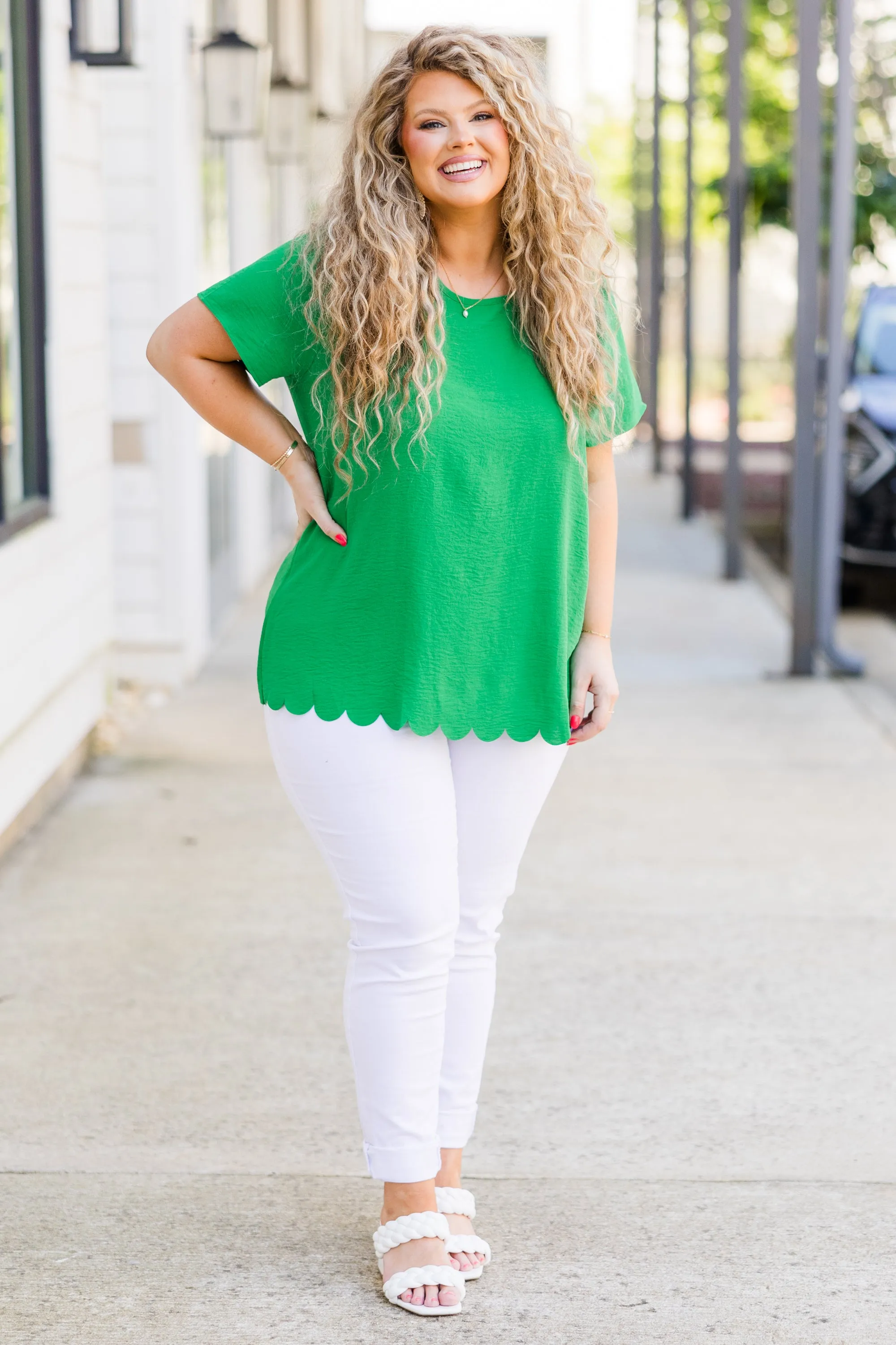 Springtime Dreamin' Top, Kelly Green