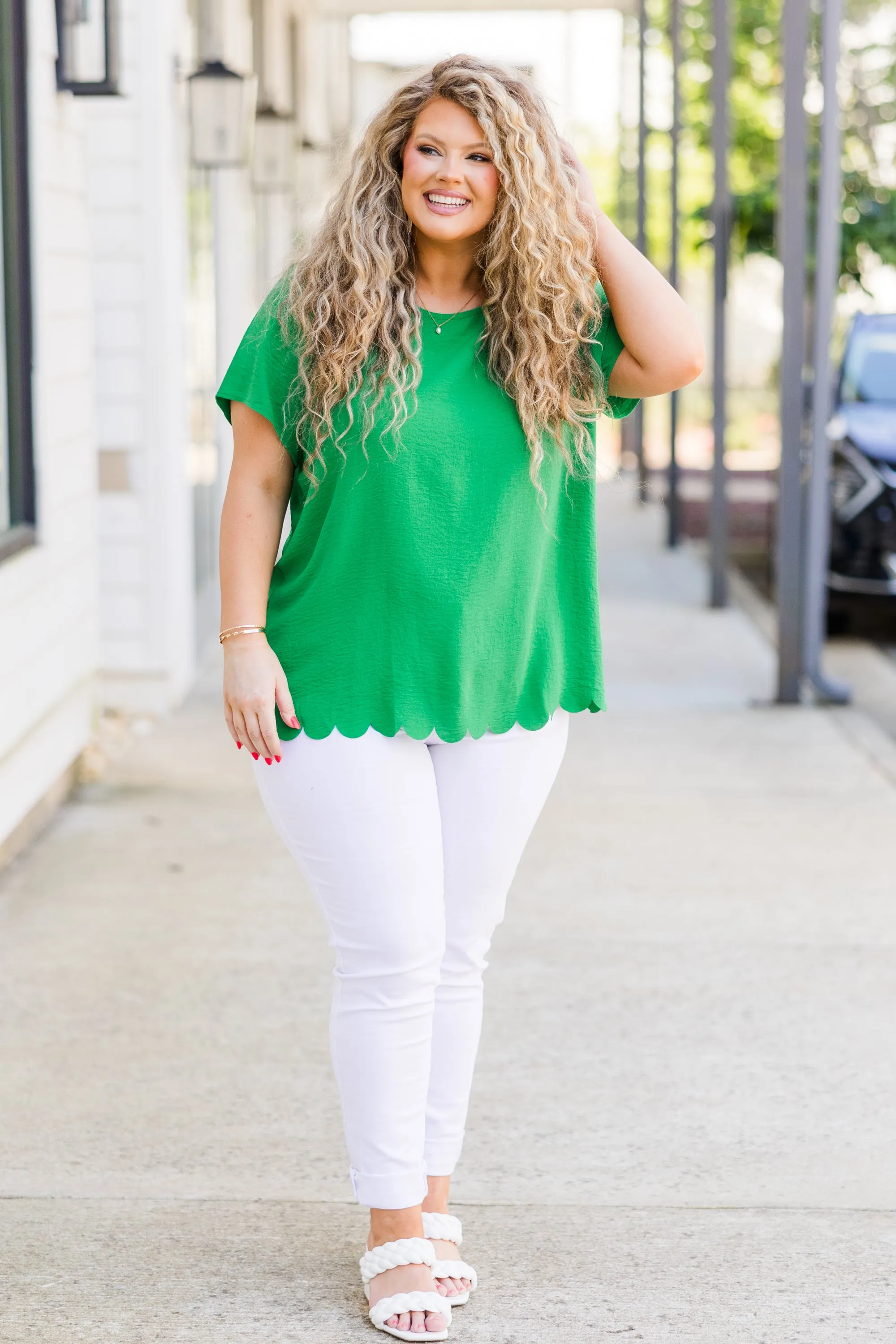Springtime Dreamin' Top, Kelly Green