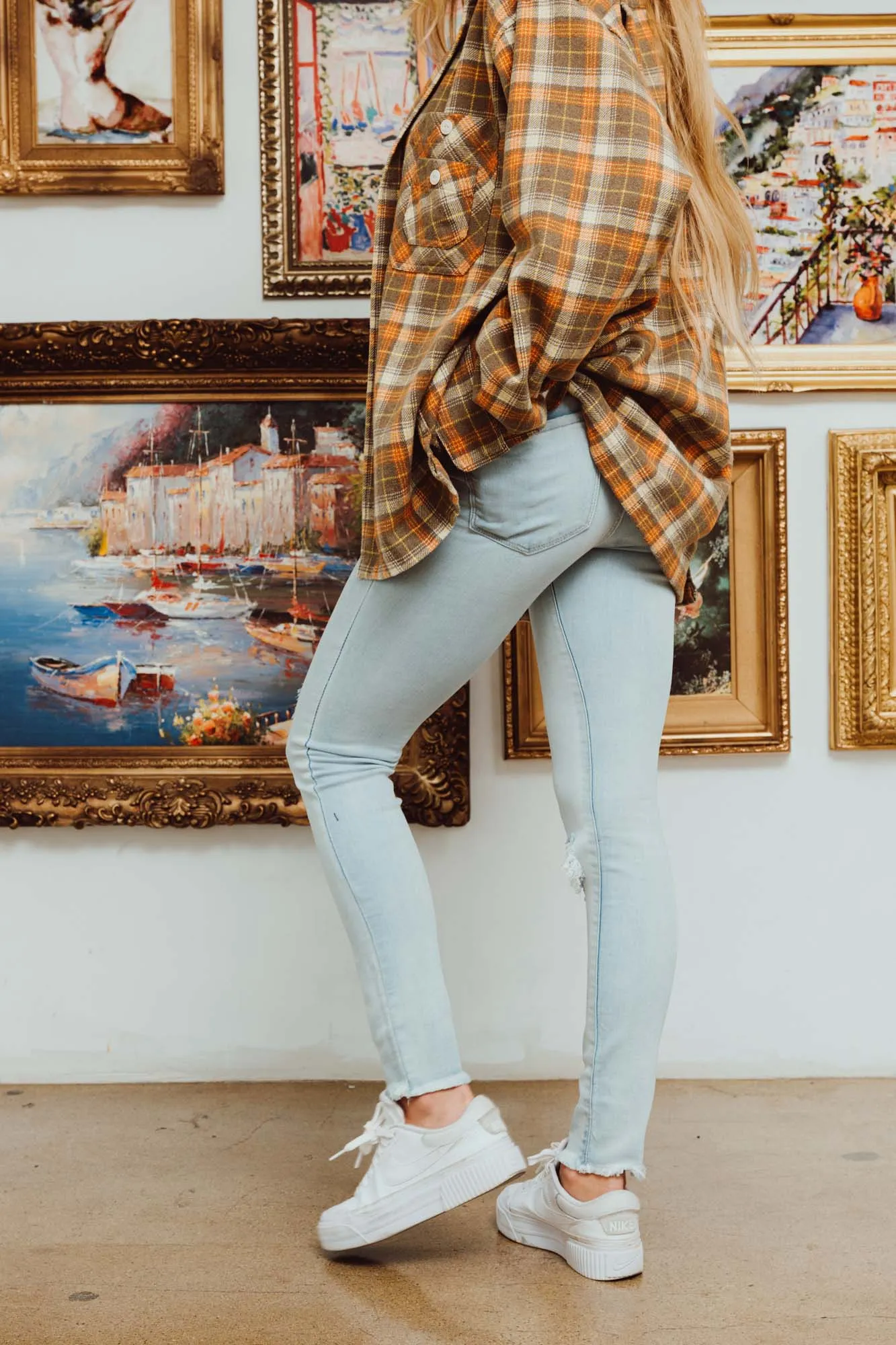 Stevie High Rise Skinny Jeans - Ice Blue Haven