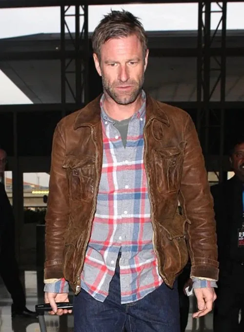 STYLISH AARON ECKHART LEATHER JACKET
