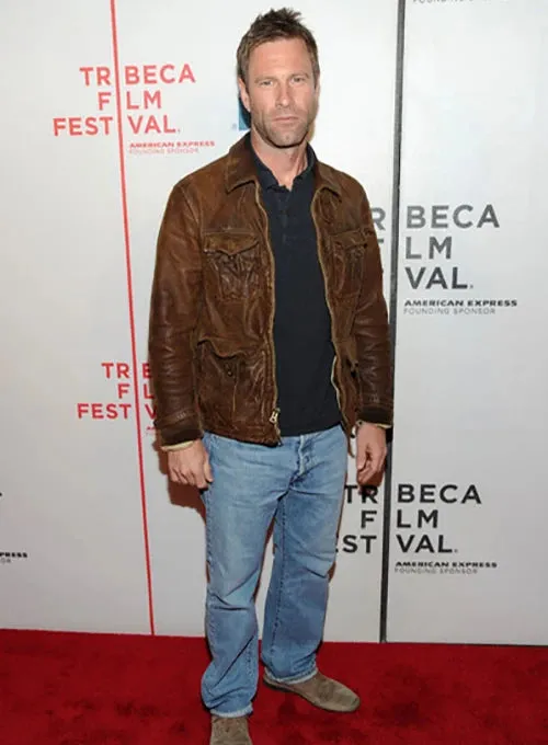 STYLISH AARON ECKHART LEATHER JACKET