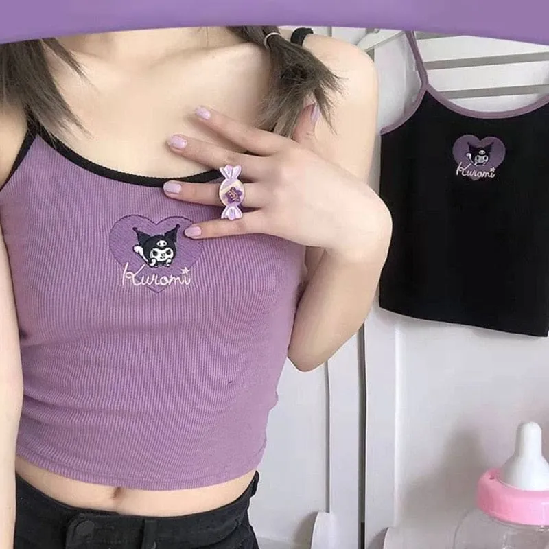 Sweet Kawaii Cropped Knit Tanks