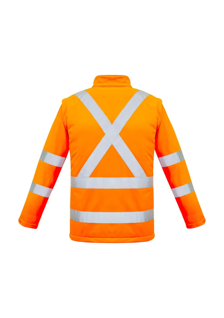 Syzmik Unisex Hi Vis 2 in 1 X Back Soft Shell Jacket Orange ZJ680