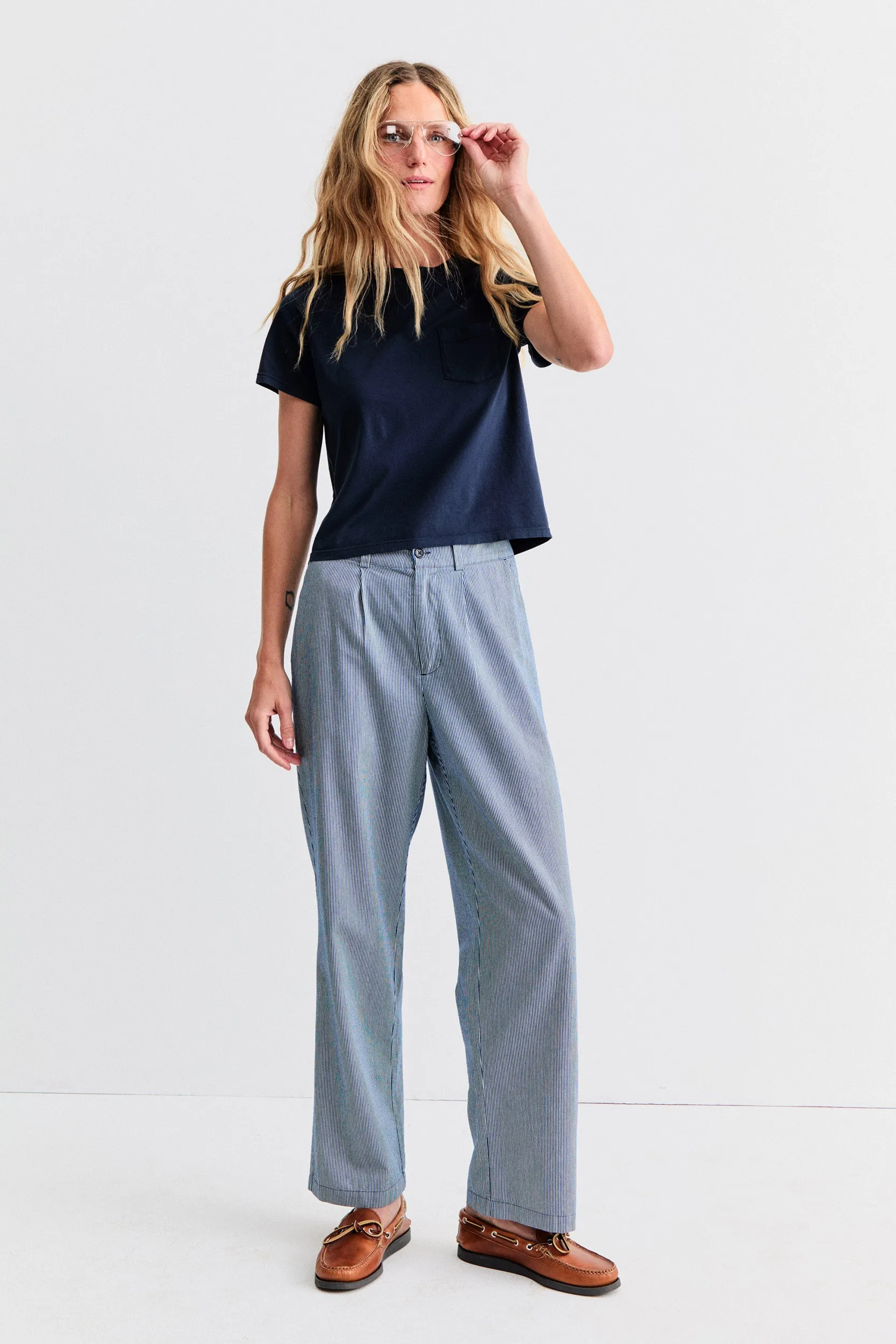 The Grable - White/Navy