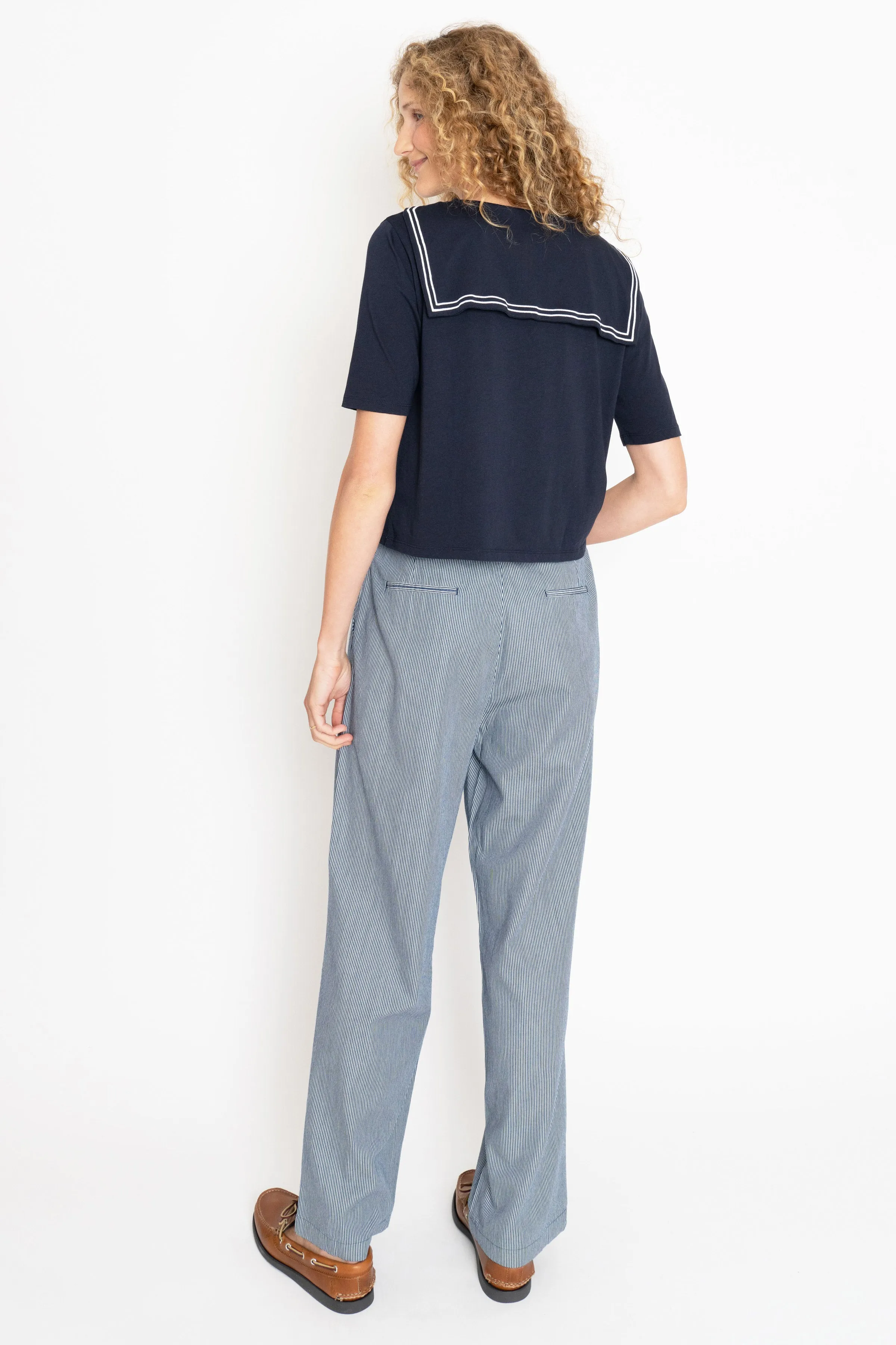 The Grable - White/Navy