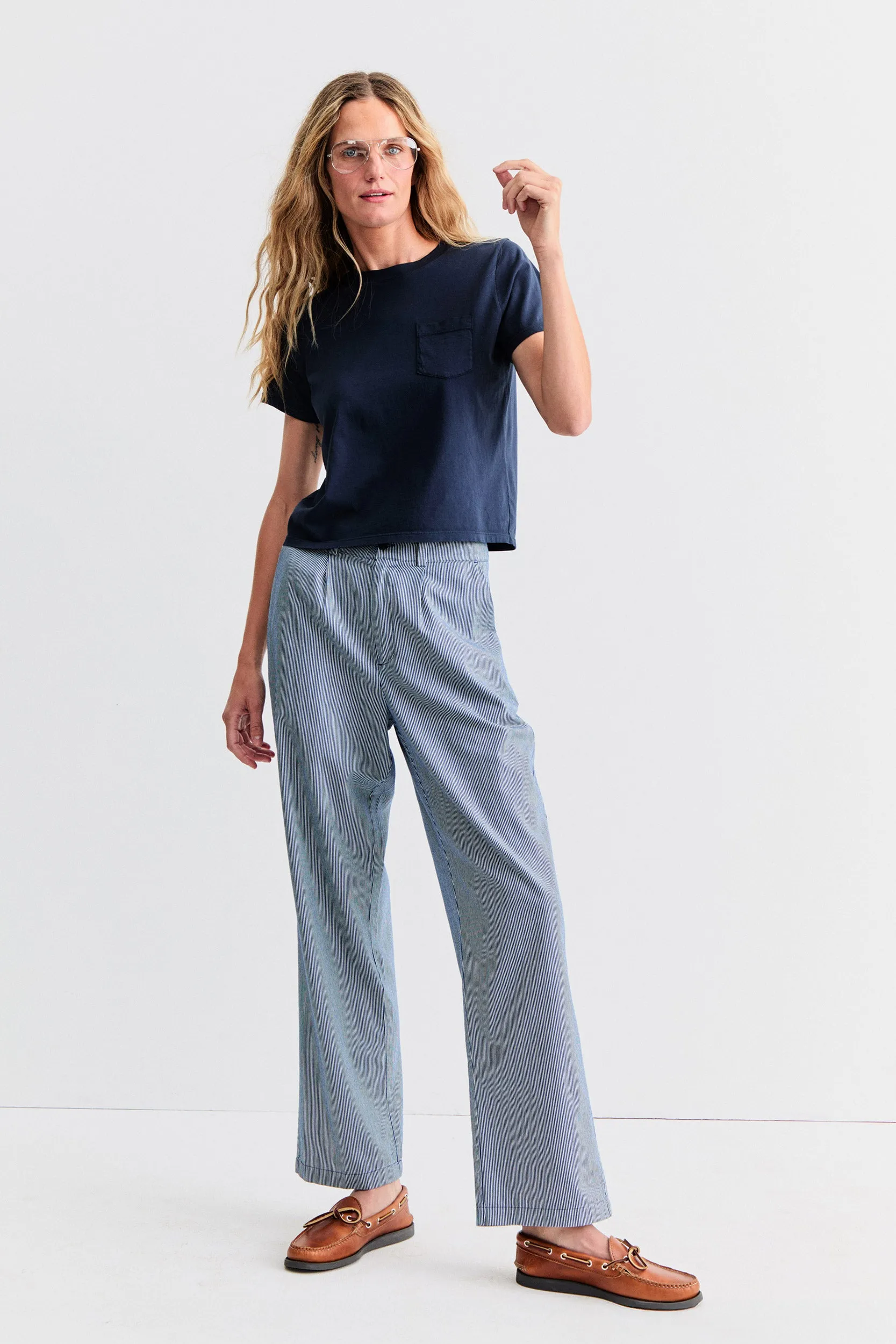 The Grable - White/Navy