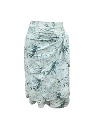Tropical Leaves Sarong Swim Skirt