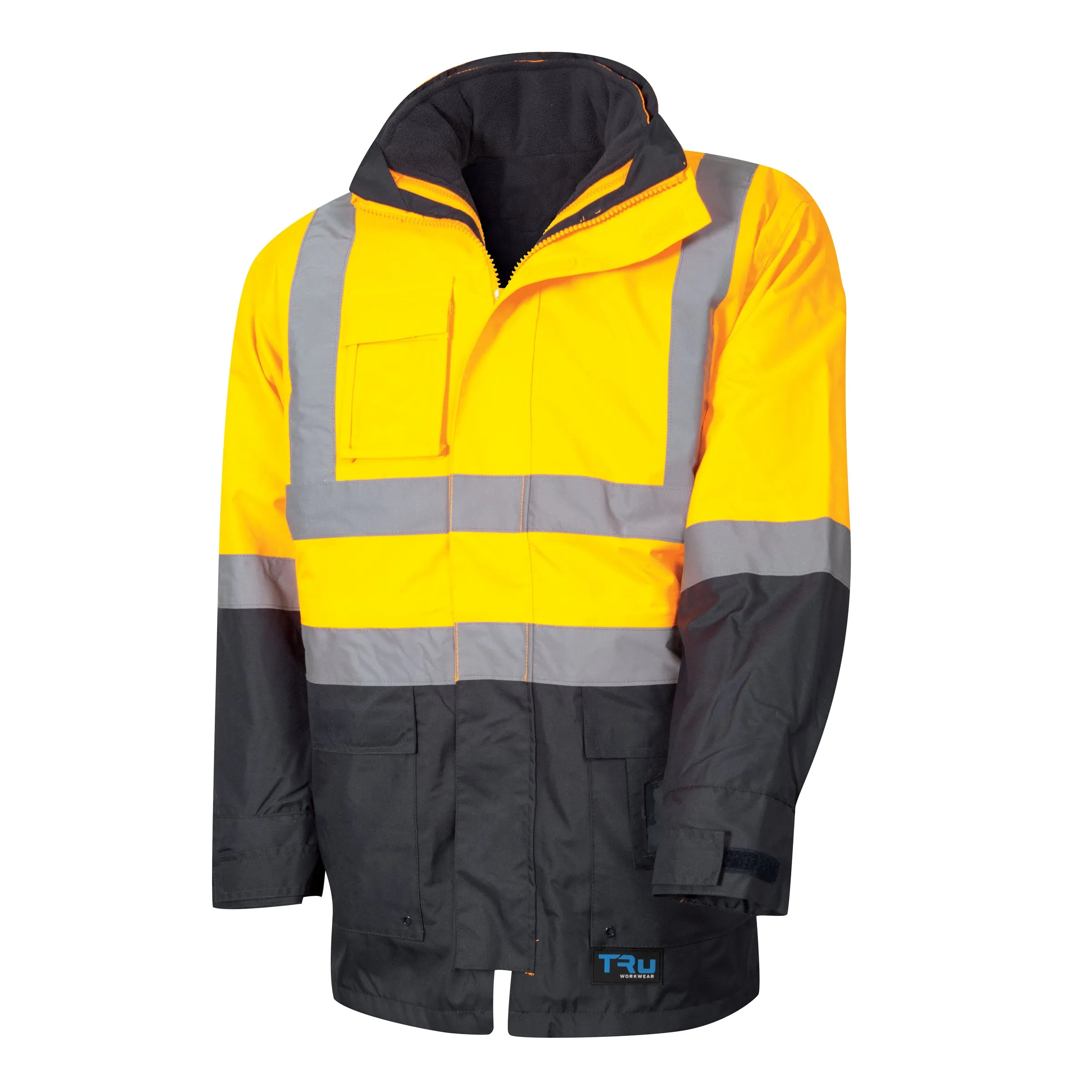 Tru Workwear Hi Vis 2 Tone 4 in 1 Jacket c/w Reflective Tape TJ2910T6