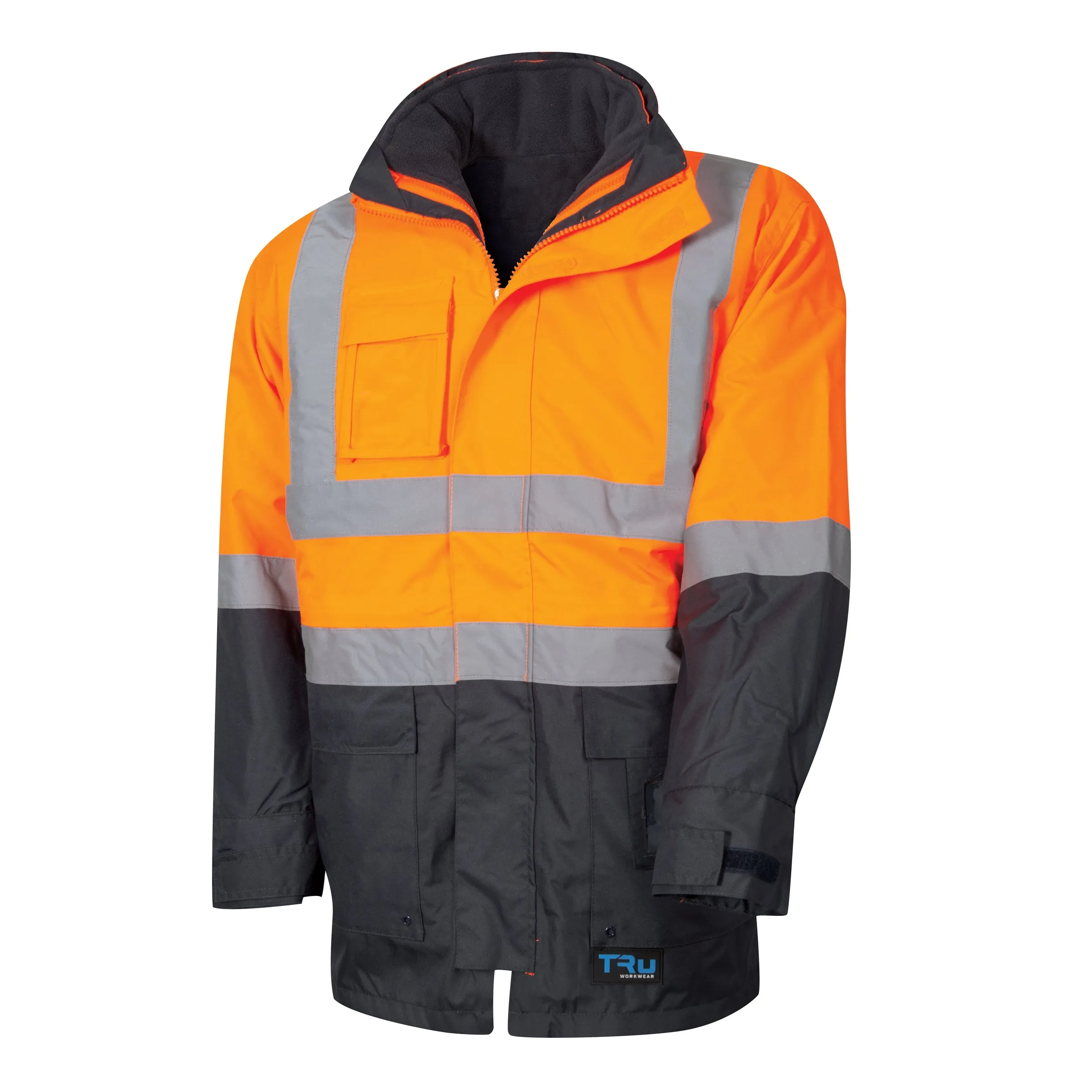 Tru Workwear Hi Vis 2 Tone 4 in 1 Jacket c/w Reflective Tape TJ2910T6