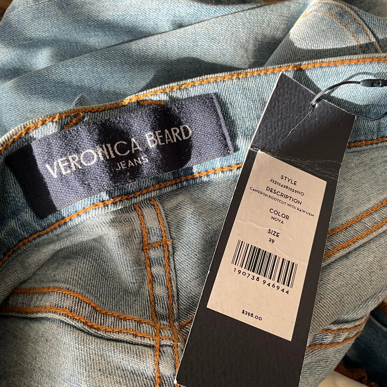 Veronica Beard Women's Cameron Bootcut Jean Classic High-Rise Blue Sz 29