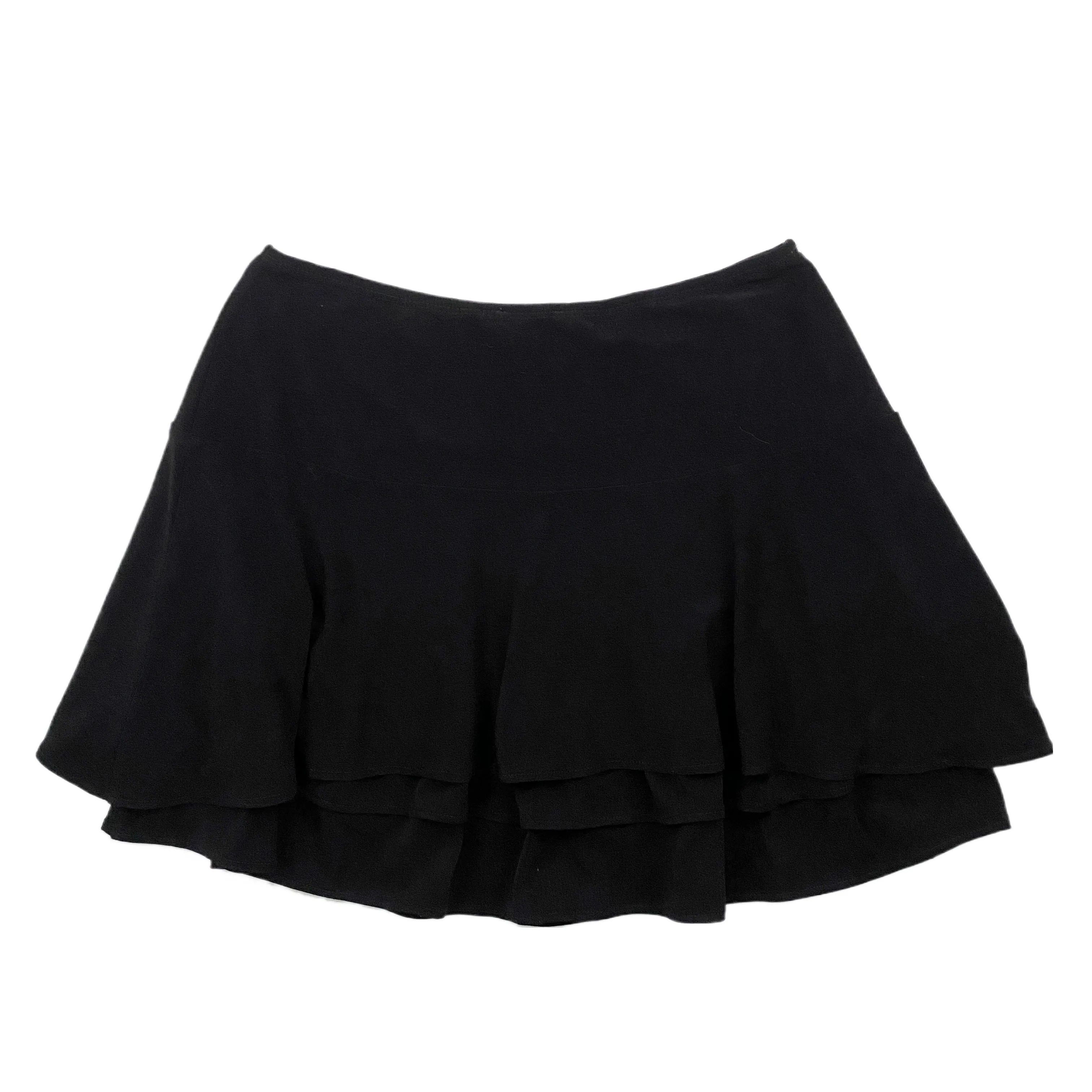 Vintage Black Tiered Mini Skirt (M)