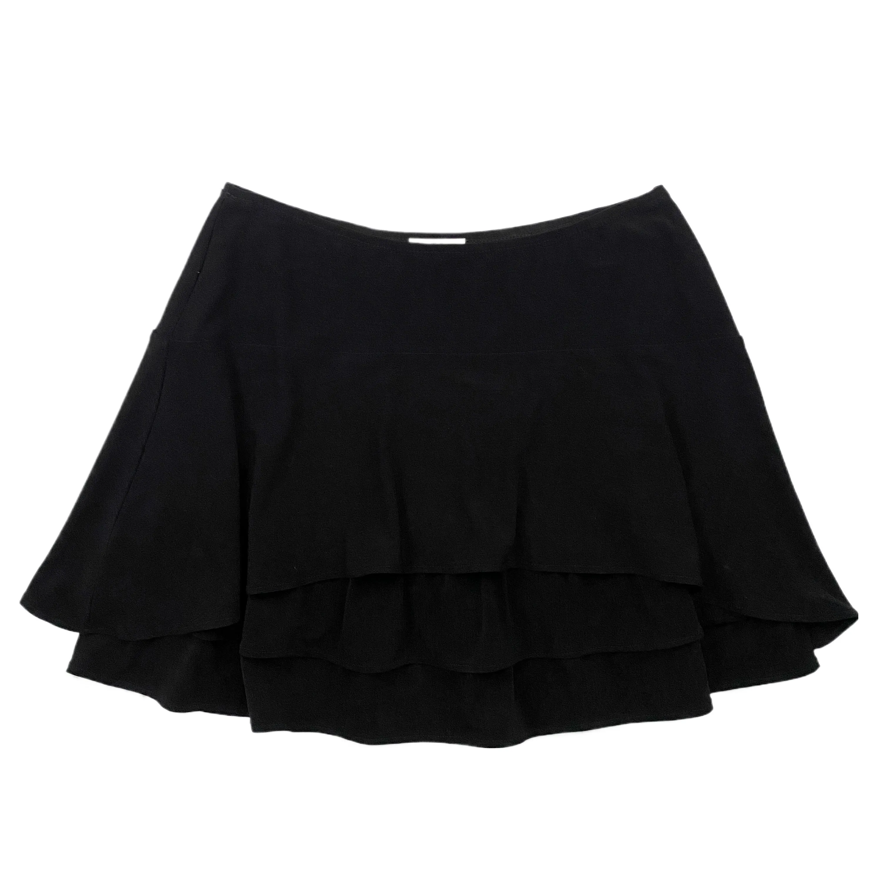 Vintage Black Tiered Mini Skirt (M)