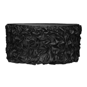Wholesale 17ft Gathered Lamour 100% Polyester Satin Table Skirt