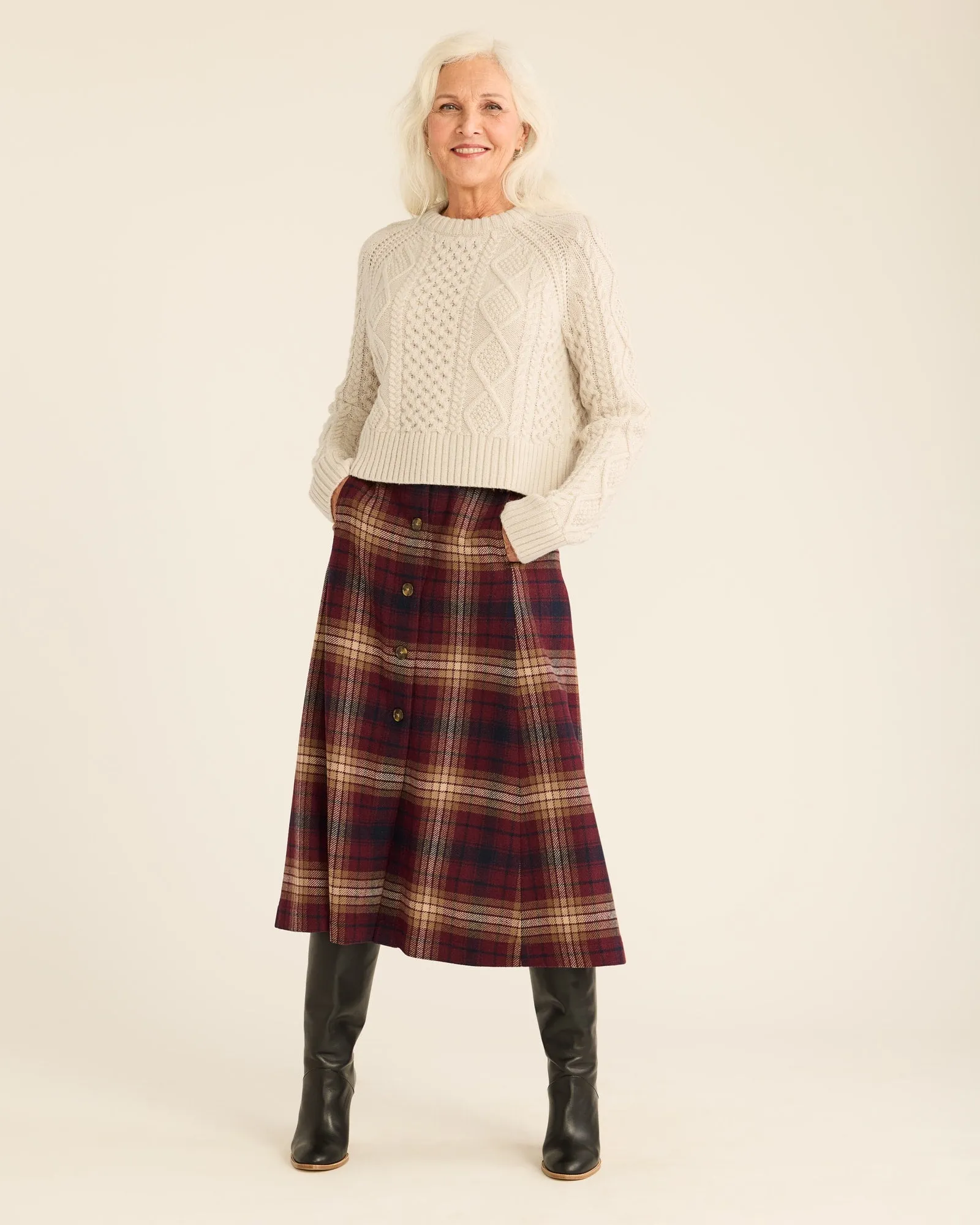 Women's Shetland Collection Fisherman Sweater