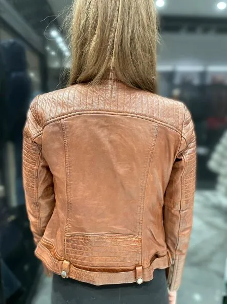 Women's Stylish Biker Leather Jacket By TJS