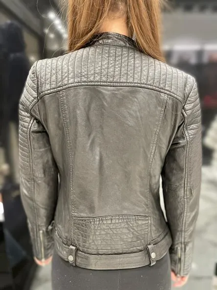 Women's Stylish Biker Leather Jacket By TJS