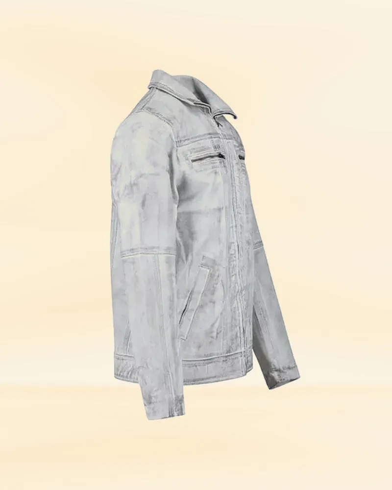 Women's White Leather Jacket | White Biker Jacket For Women