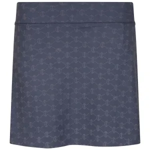 Womens Wolf Links Jacquard Ashland Skirt Vintage Indigo - SS24