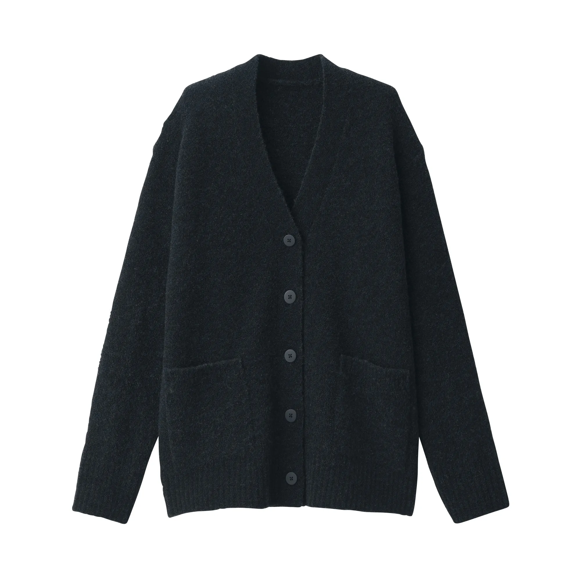 Women's Wool Blend Boucle V-Neck Cardigan